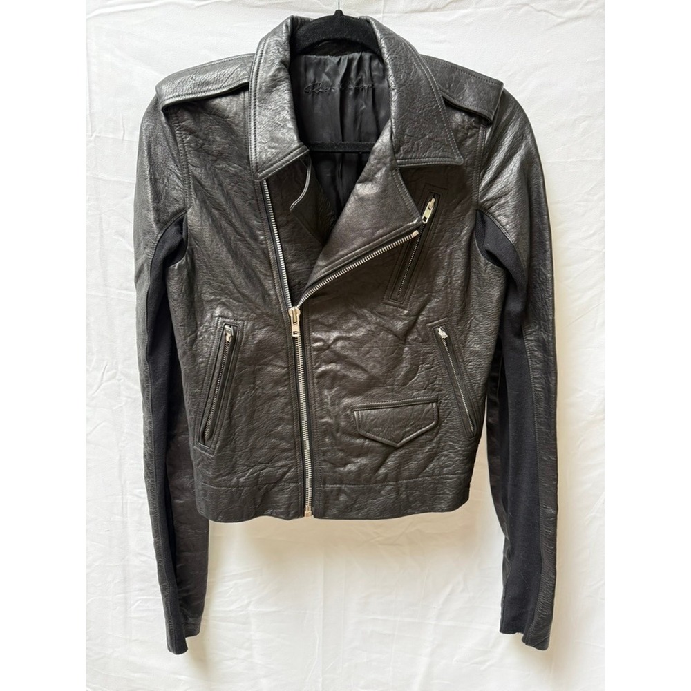 NWOT EARLY 2000s RICK OWENS LEATHER MOTO JACKET